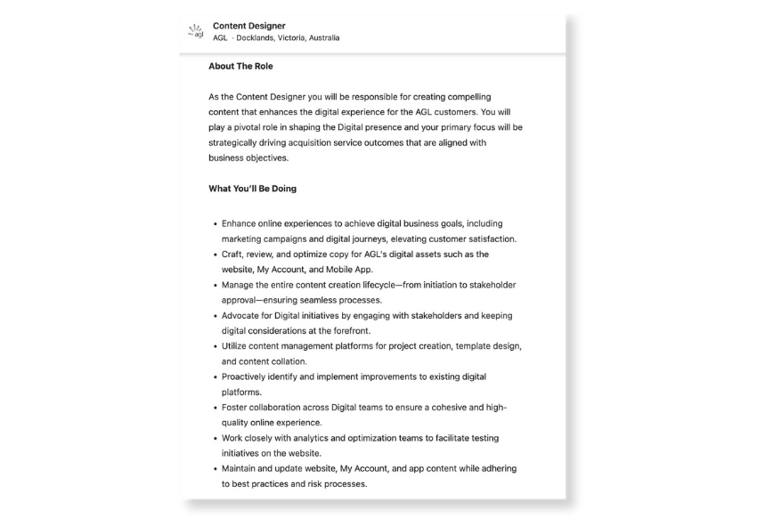 Content design
