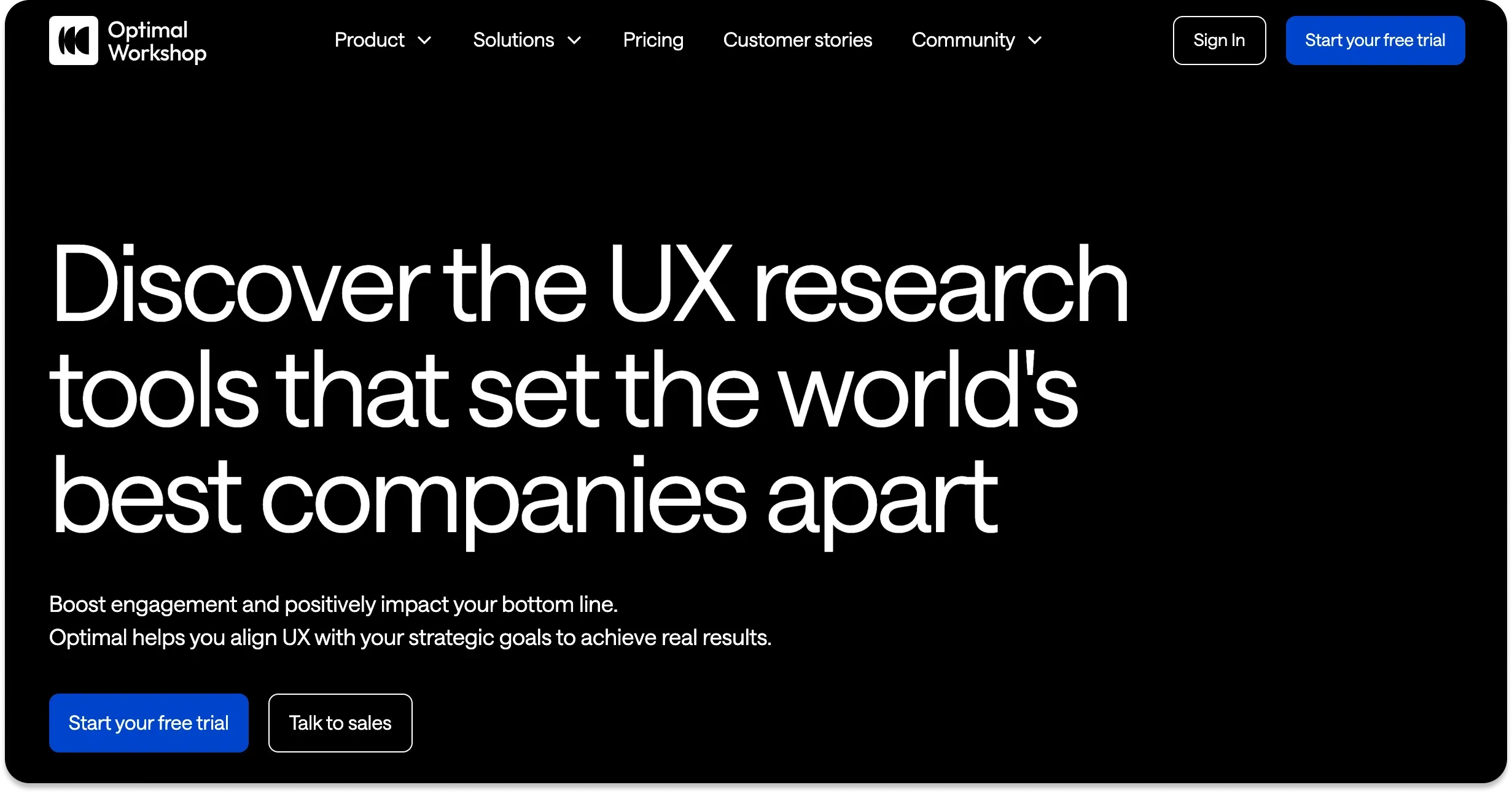 The Optimal Workshop website