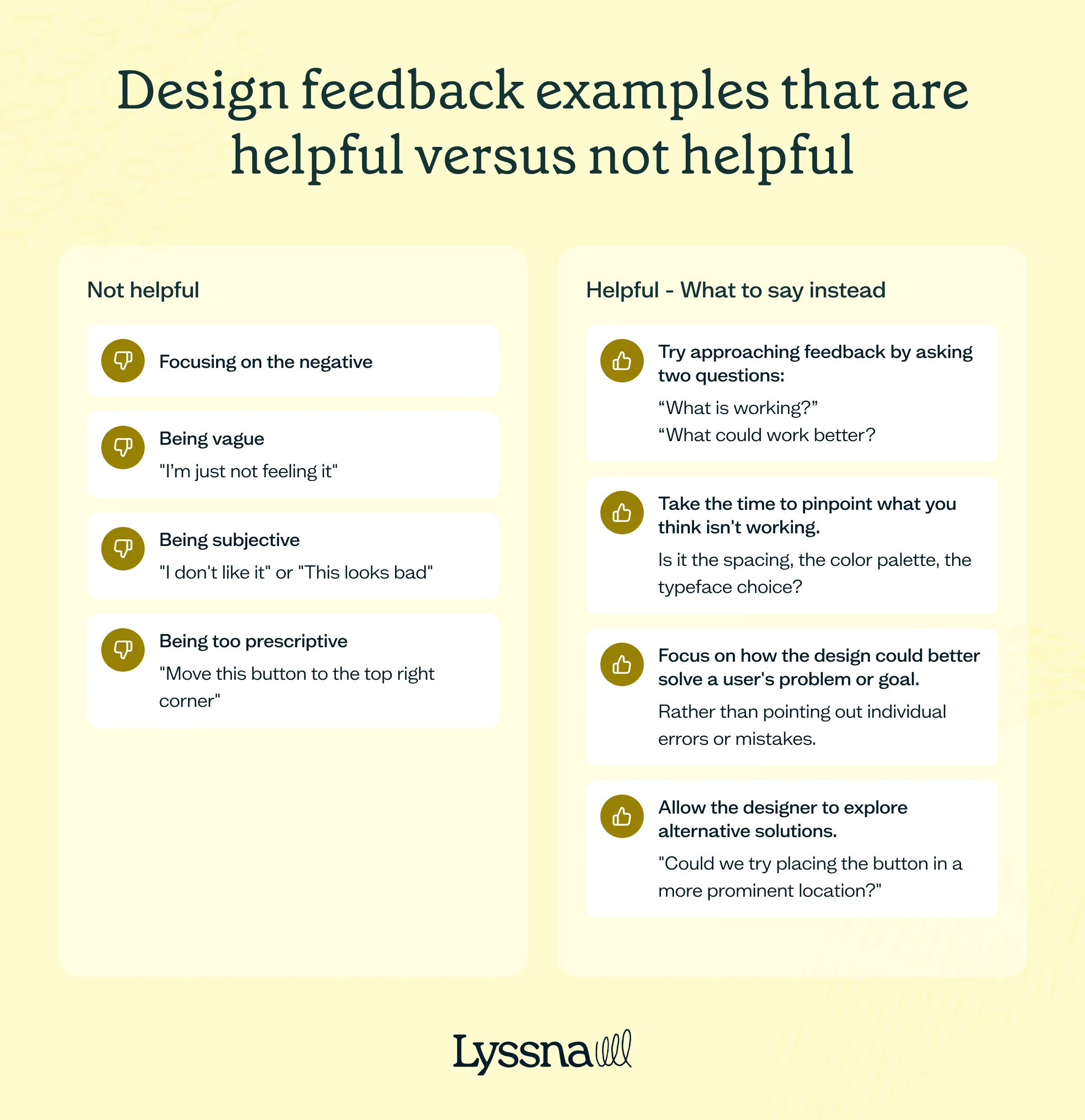 Design feedback