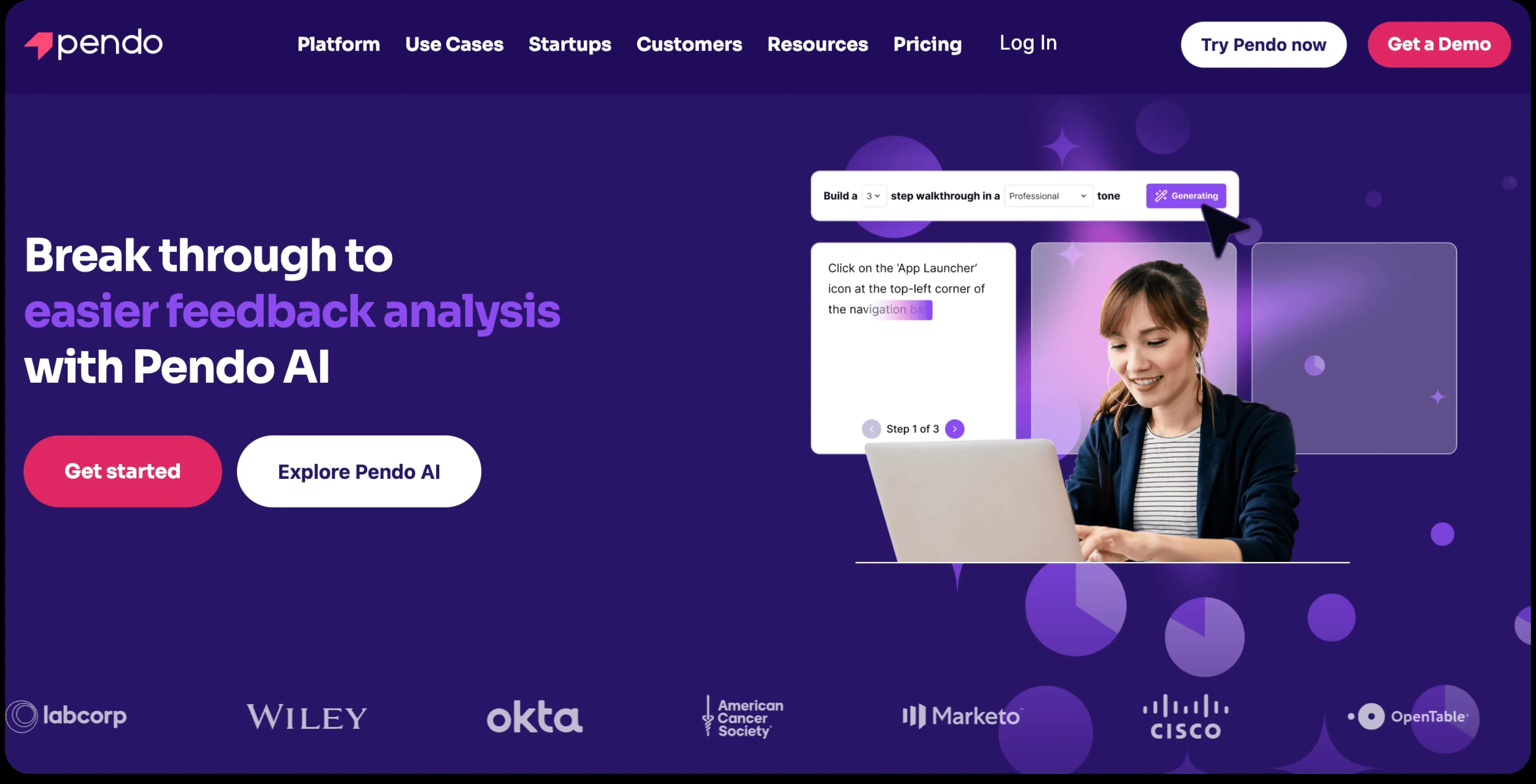 Pendo Homepage