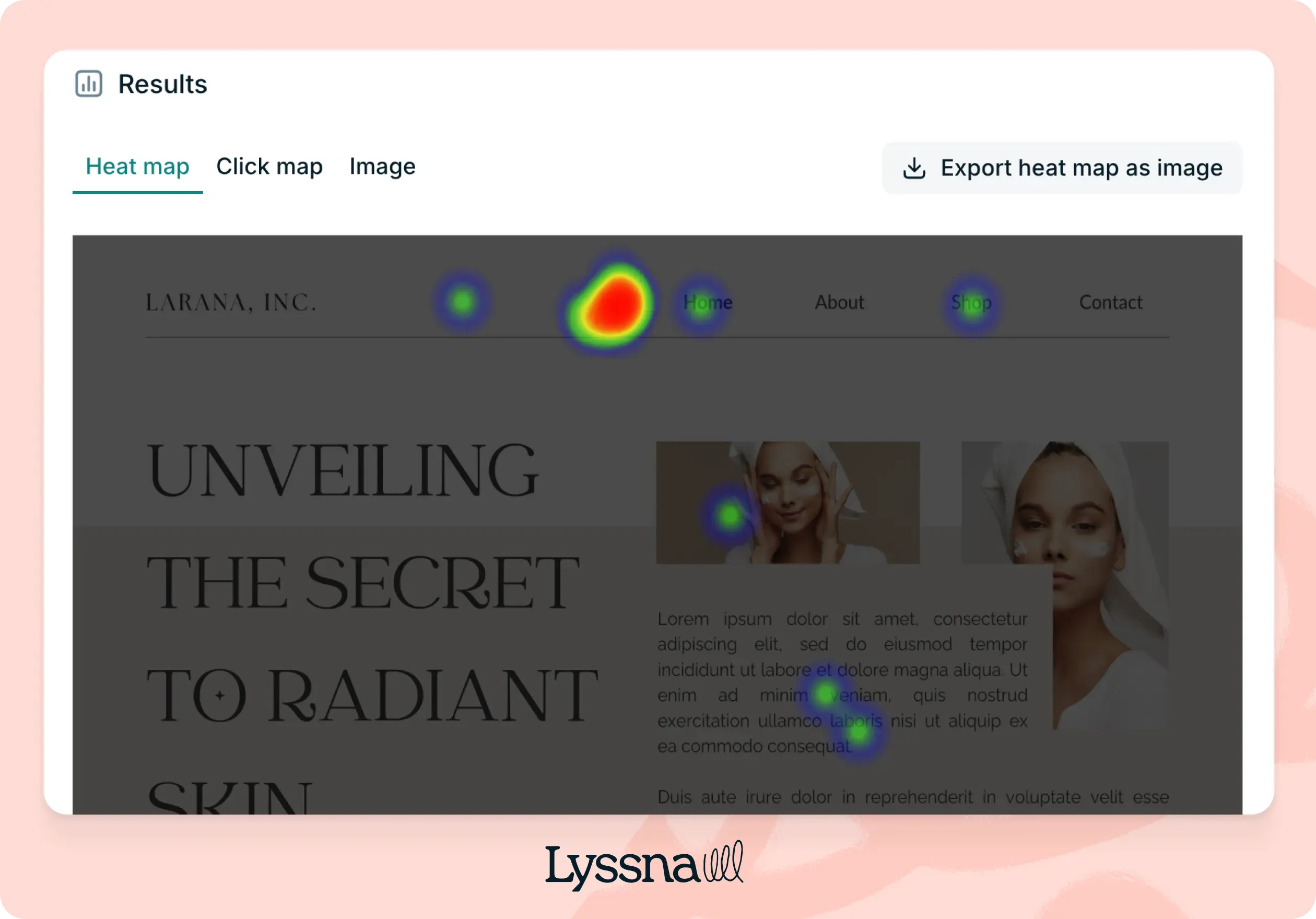 Example of a first click test on Lyssna